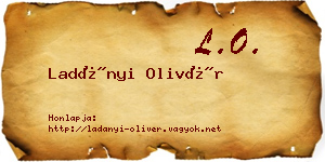 Ladányi Olivér névjegykártya