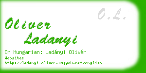 oliver ladanyi business card