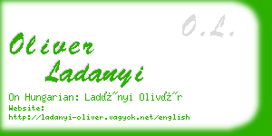 oliver ladanyi business card